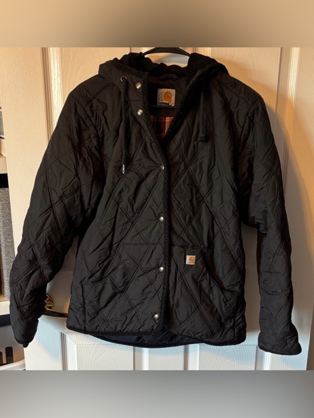 Carhartt Black Womens Size Medium Quilted Hooded Jacket